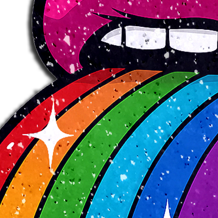 5-Pack: Taste the Rainbow Sparkling Tongue Out Breast Covers by Pastease®